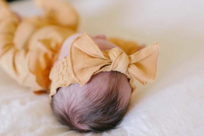 Nuts About You Organic Smocked Tie Headband