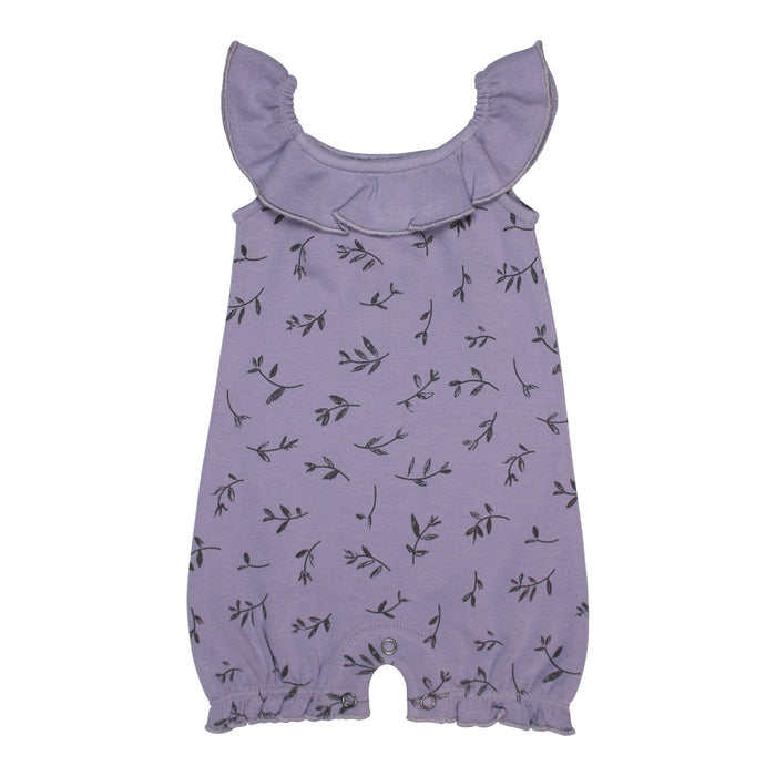 Organic Bubble Romper - Fern & Flower Print