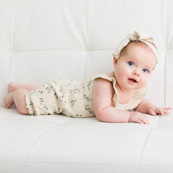 Organic Bubble Romper - Fern & Flower Print
