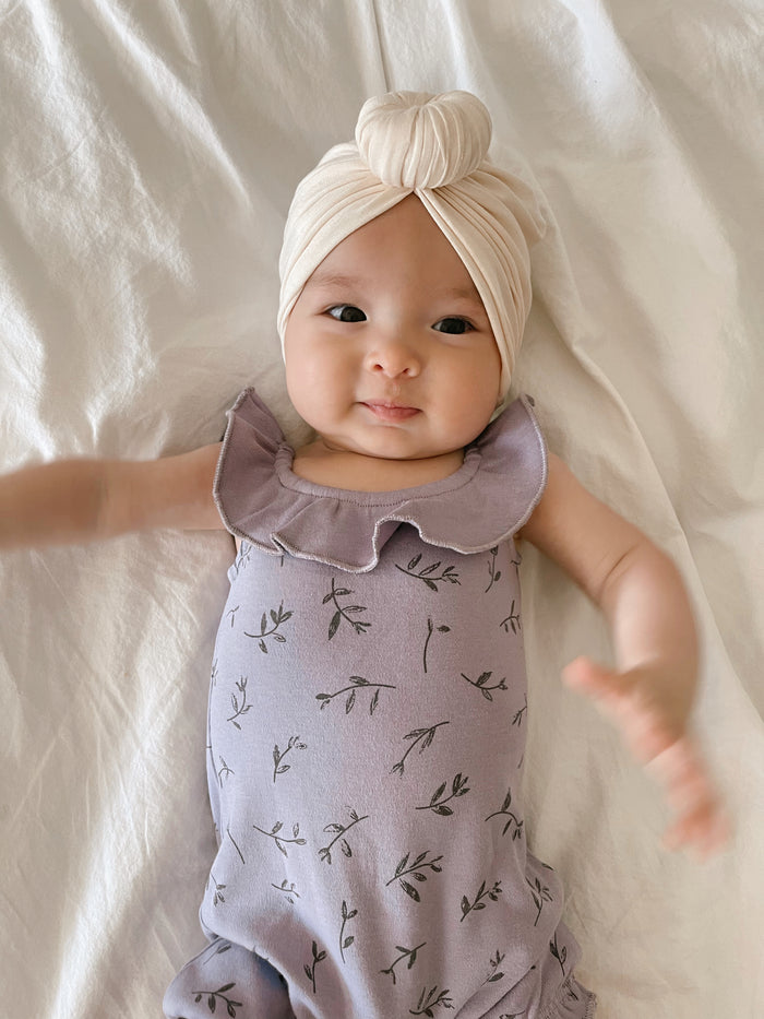 Organic Bubble Romper - Fern & Flower Print