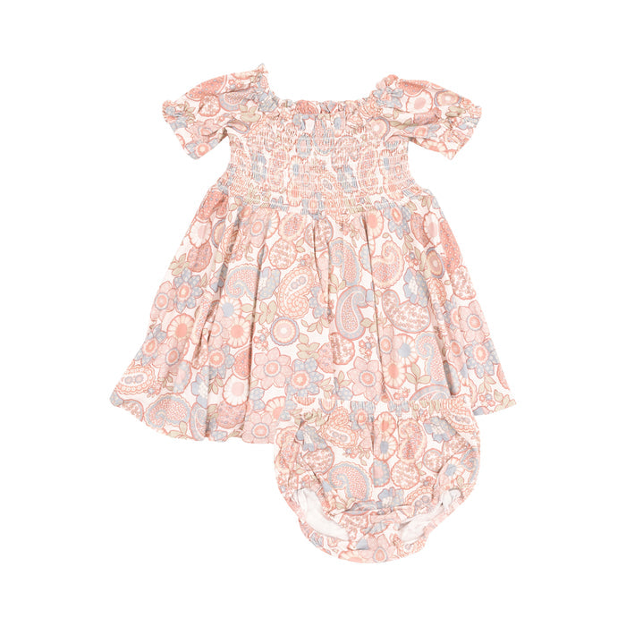 Puff Sleeve Smocked Dress